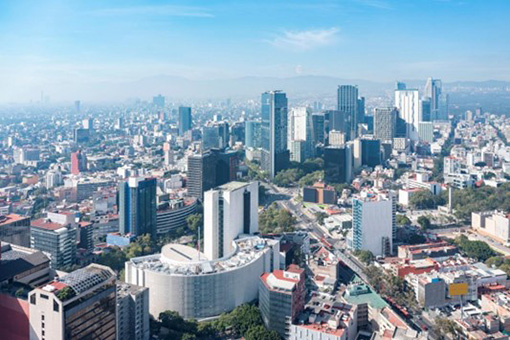 Aerial view of Mexico City